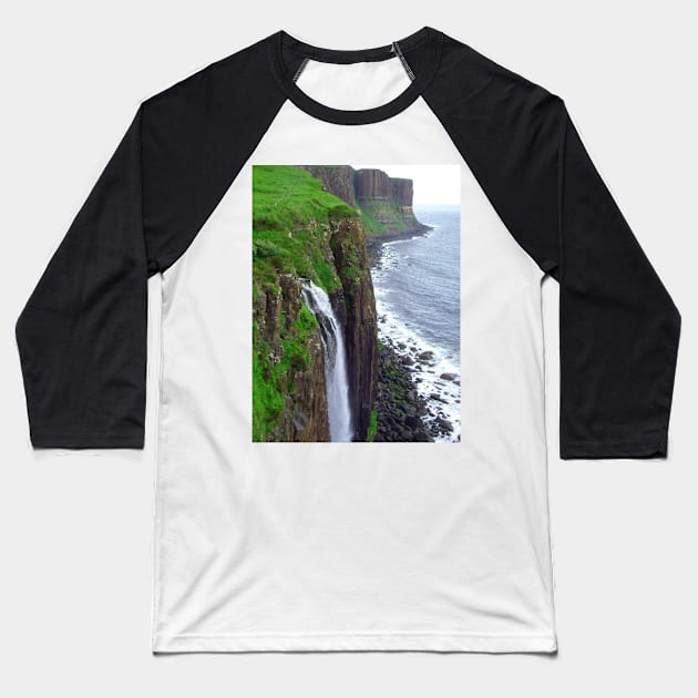 Waterfall at Kilt Rock Baseball T-Shirt by tomg